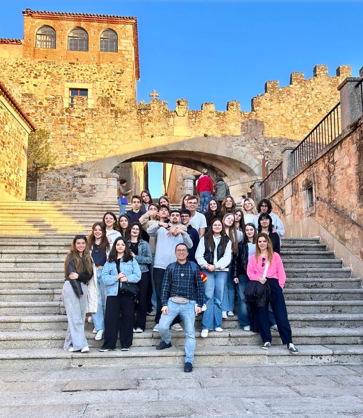 Estudantes de espanhol do AECCB em Cáceres, Espanha